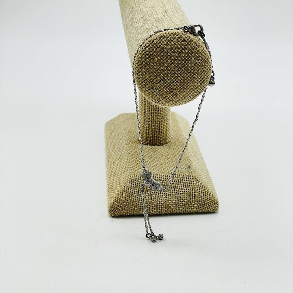 AVON Silver Tone Crystal Bracelet Anklet Signed Adjustable - Picture 10 of 12